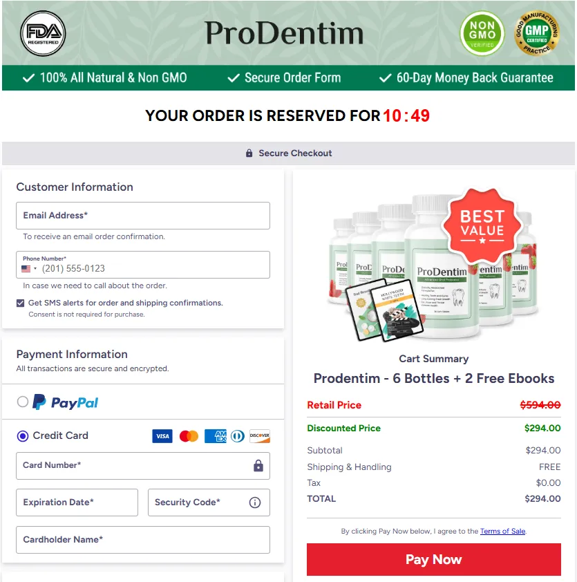 ProDentim checkout